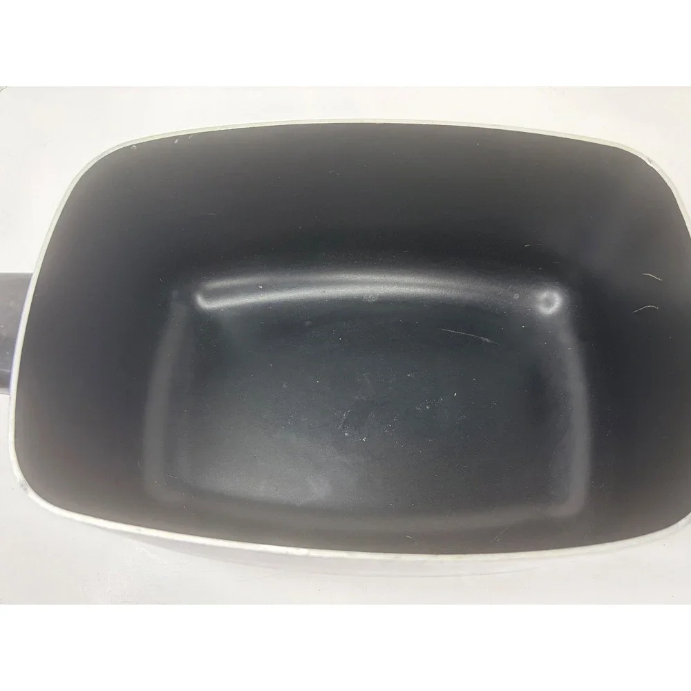 Vtg West Bend Slow Cooker Replacement Pot Grey Brushstroke MCM Rectangular